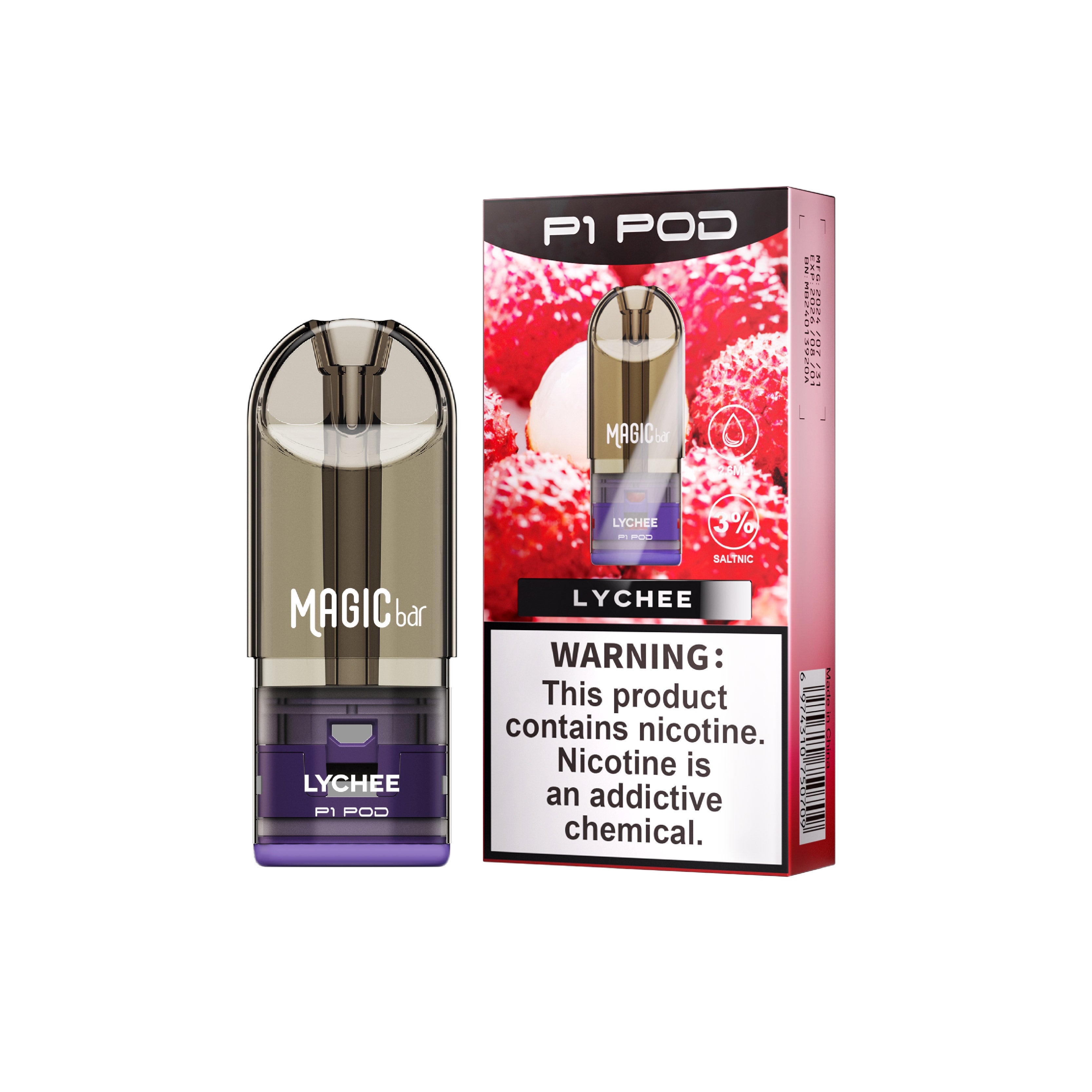 Magic Bar P1 Pod 800Puffs Prefeilled Pod Compatible with Relx
