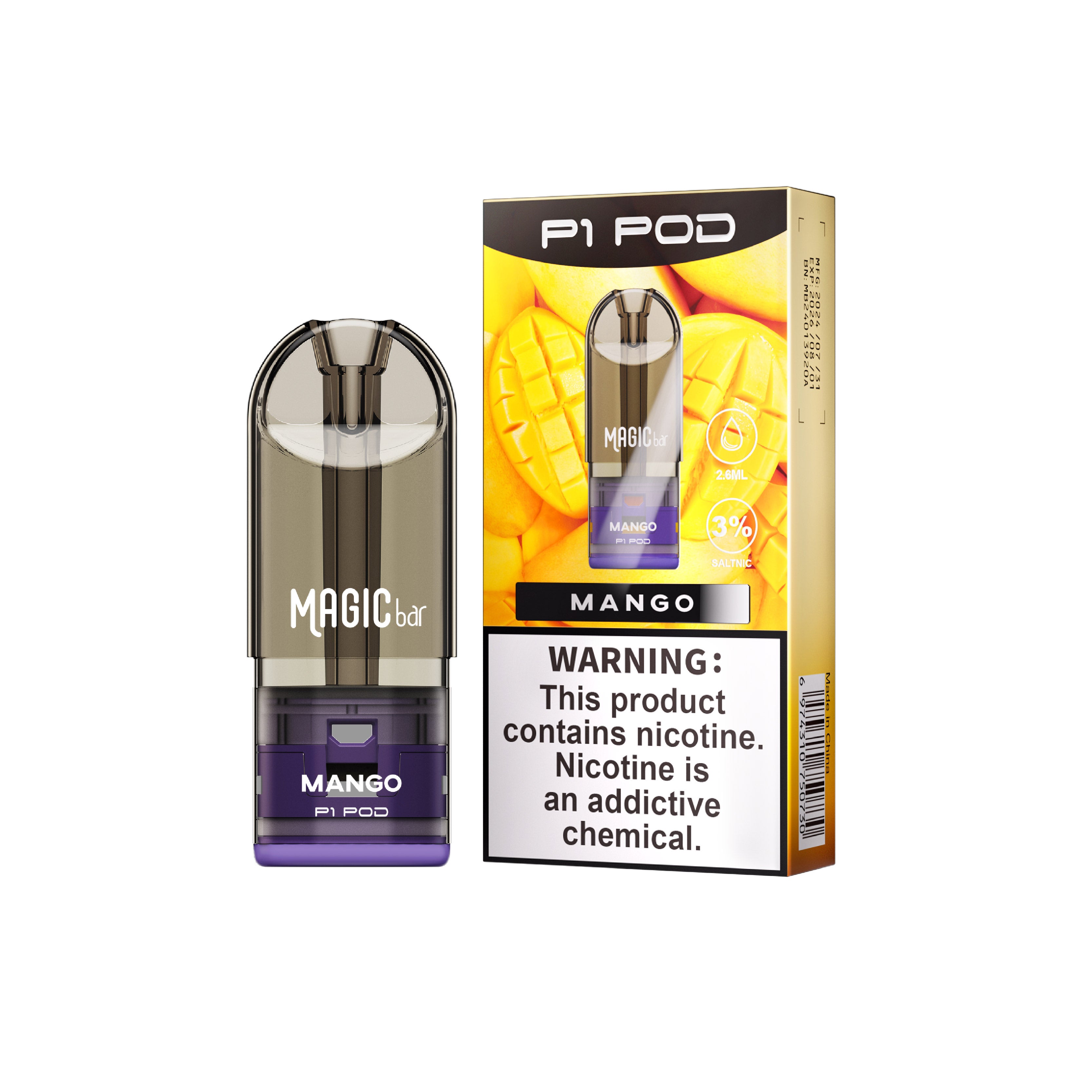 Magic Bar P1 Pod 800Puffs Prefeilled  Pod Compatible with Relx